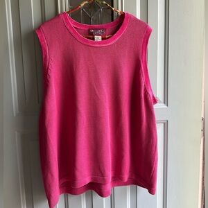 Vintage Bright Pink Sleeveless Knit Tank